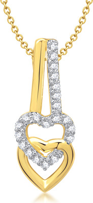 87% OFF on VK Jewels Heartfelt Love Heart Shape Gold Plated for Women & Girls Cubic Zirconia Alloy Pendant