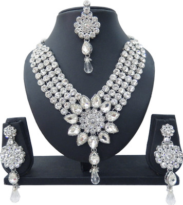 

Shree Bhawani Art Jewellery Alloy Jewel Set(White)