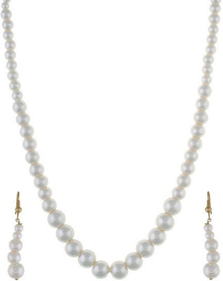 

Nisa Pearls Alloy Jewel Set(White)