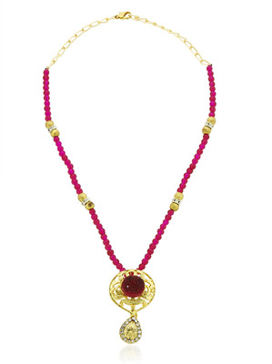 

Kshitij Jewels Alloy Jewel Set(Pink, Gold)