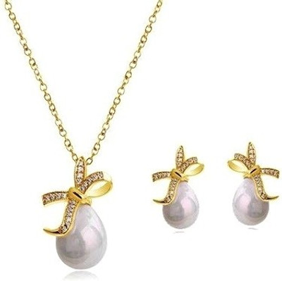 CRUNCHY FASHION Alloy Jewel Set(Gold, White) CRUNCHY FASHION Alloy Jewel Set(Gold, White)