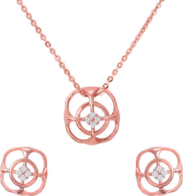 mahi Alloy Gold-plated White Jewellery Set(Pack of 1)