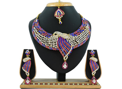 VATSALYA creation Zinc Gold-plated Multicolor Jewellery Set(Pack of 1)