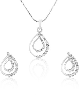 mahi Brass, Alloy Rhodium White Jewellery Set(Pack of 1)