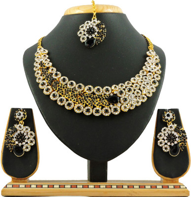 VATSALYA creation Alloy Gold-plated Black Jewellery Set(Pack of 1)