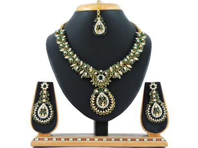 

Vatsalya Creation Alloy Jewel Set(Green)