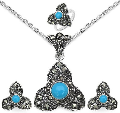 

Johareez Sterling Silver Jewel Set(Silver)