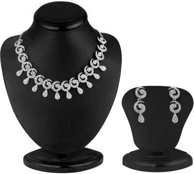 JEWELS GURU Alloy Gold-plated Silver Jewellery Set(Pack of 1)