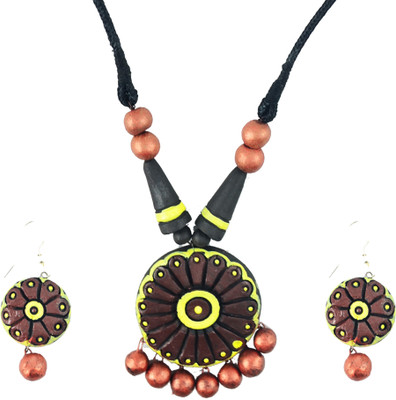 59% OFF on Artwood Ceramic Jewel Set(Black, Brown)