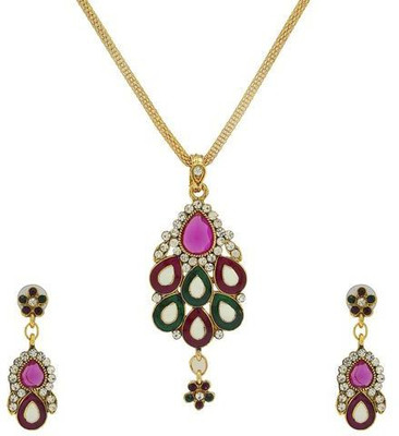 LUXOR Alloy Gold-plated Multicolor Jewellery Set(Pack of 1)