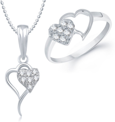 

Meenaz Alloy Jewel Set(Silver)