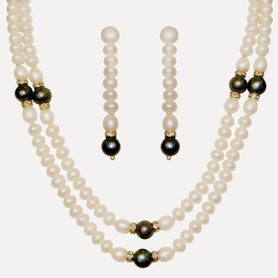 

Nisa Pearls & Jewellery Mother of Pearl Jewel Set(White, Green)