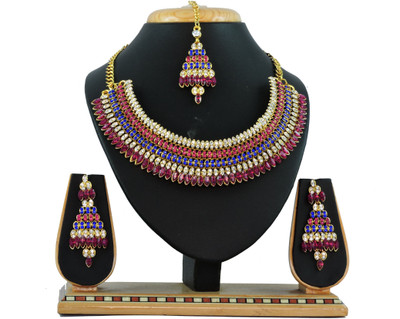 

Vatsalya Creation Alloy Jewel Set(Pink, Blue)