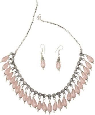 

Taj Pearl Crystal Jewel Set(Silver)