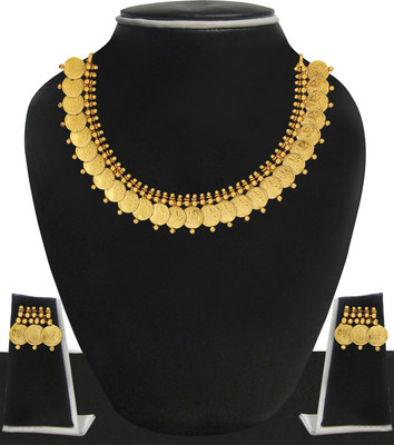 

Zaveri Pearls Zinc Jewel Set(Gold)
