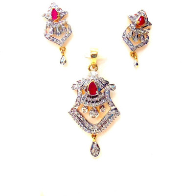 

Signature Collection Jewelry Alloy Jewel Set(White, Red)