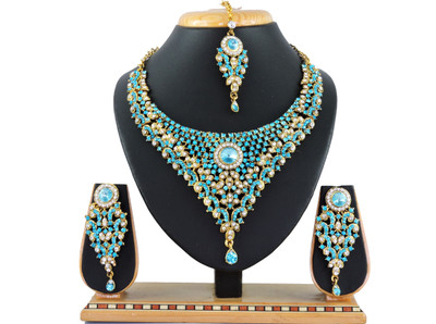 

Vatsalya Creation Alloy Jewel Set(Turquoise)