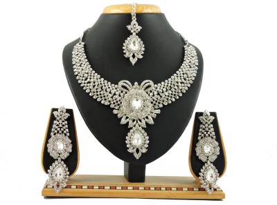 VATSALYA creation Alloy Gold-plated White Jewellery Set(Pack of 1)