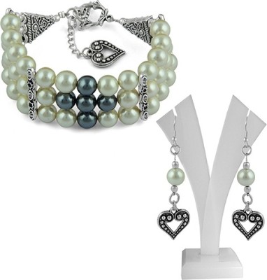 Pearlz Ocean Alloy Black, White Jewellery Set(Pack of 1)