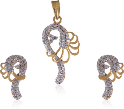 

Jisha Yellow Gold 18kt Earring & Pendant Set