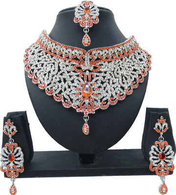 

Shree Bhawani Art Jewellery Alloy Jewel Set(Orange)