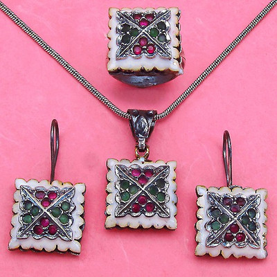 

Johareez Copper Jewel Set(Green)