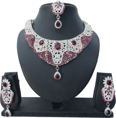 

Shree Bhawani Art Jewellery Alloy Jewel Set(Maroon)