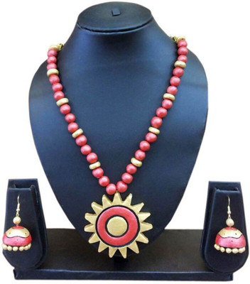 

Sudha Creations Terracotta Jewel Set(Multicolor)