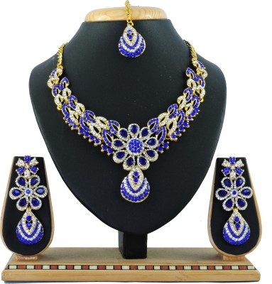 VATSALYA creation Zinc Gold-plated Blue Jewellery Set(Pack of 1)