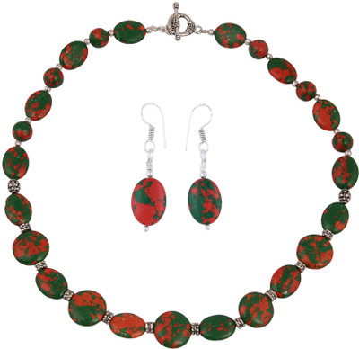 

Pearlz Ocean Alloy Jewel Set(Green, Red)