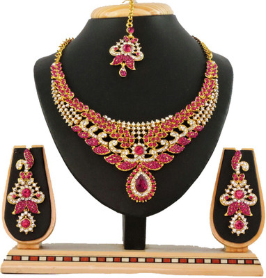 Vatsalya Creation Zinc Jewel Set(Pink)