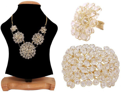 

Jewels Gold Alloy Jewel Set(White)