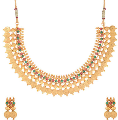 ZENEME Copper Gold-plated Multicolor Jewellery Set(Pack of 1)