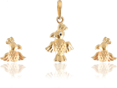

Jisha Yellow Gold 22kt NA Earring & Pendant Set
