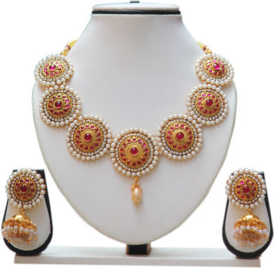 Swarajshop Copper Gold-plated Multicolor Jewellery Set(Pack of 1)