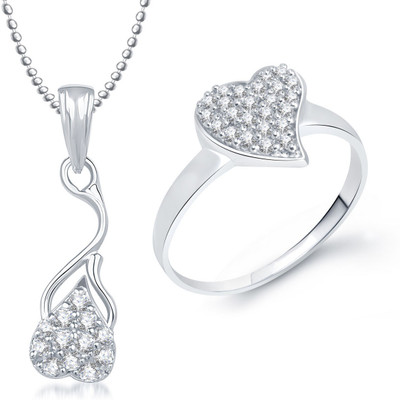 

Meenaz Alloy Jewel Set(Silver)