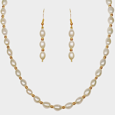 

Nisa Pearls & Jewellery Mother of Pearl Jewel Set(White)