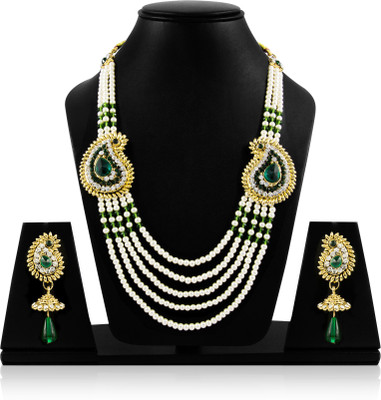 STYYLO FASHION Alloy Gold-plated Green Jewellery Set(Pack of 1)