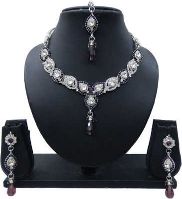 

Shree Bhawani Art Jewellery Alloy Jewel Set(Purple)