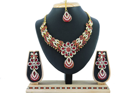 

Vatsalya Creation Zinc Jewel Set(Maroon)