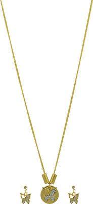 HIGH TRENDZ Alloy Gold-plated Gold Jewellery Set(Pack of 1)