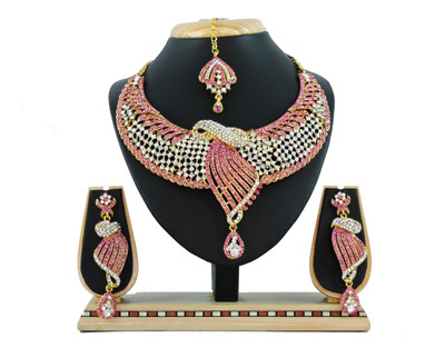 

Vatsalya Creation Zinc Jewel Set(Pink)