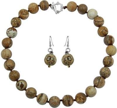 Pearlz Ocean Alloy Brown Jewellery Set(Pack of 1)