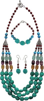 Pearlz Ocean Alloy Blue Jewellery Set(Pack of 1)