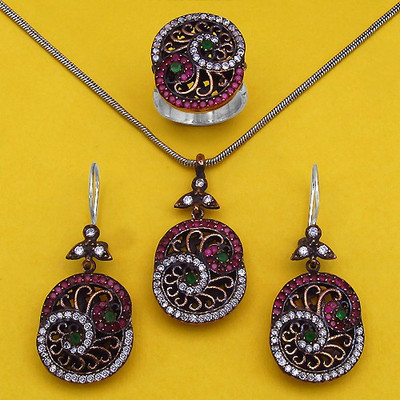 

Johareez Copper Jewel Set(Green)