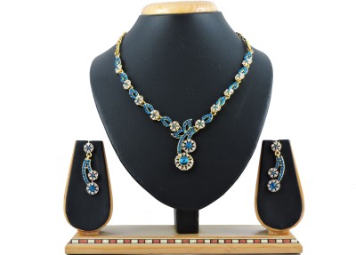 VATSALYA creation Alloy Gold-plated Turquoise Jewellery Set(Pack of 1)