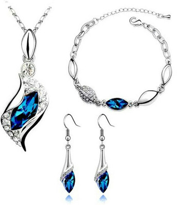 

University Trendz Alloy Jewel Set(Blue)