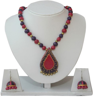 

Sudha Creations Terracotta Jewel Set(Multicolor)