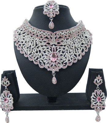 

Shree Bhawani Art Jewellery Alloy Jewel Set(Pink)
