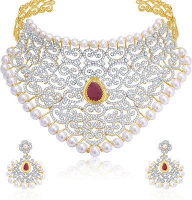 Sukkhi Alloy Jewel Set(Gold, White)